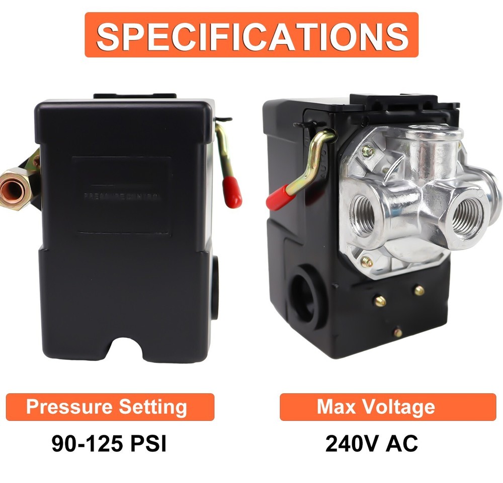 Pressure Switch Manifold Regulator Gauges Air Compressor Pressure Switch Control