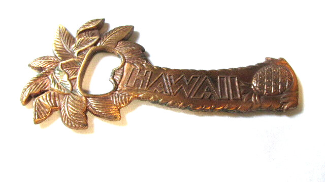 Hawaii Aloha Brass Bottle Opener - Very Nice!