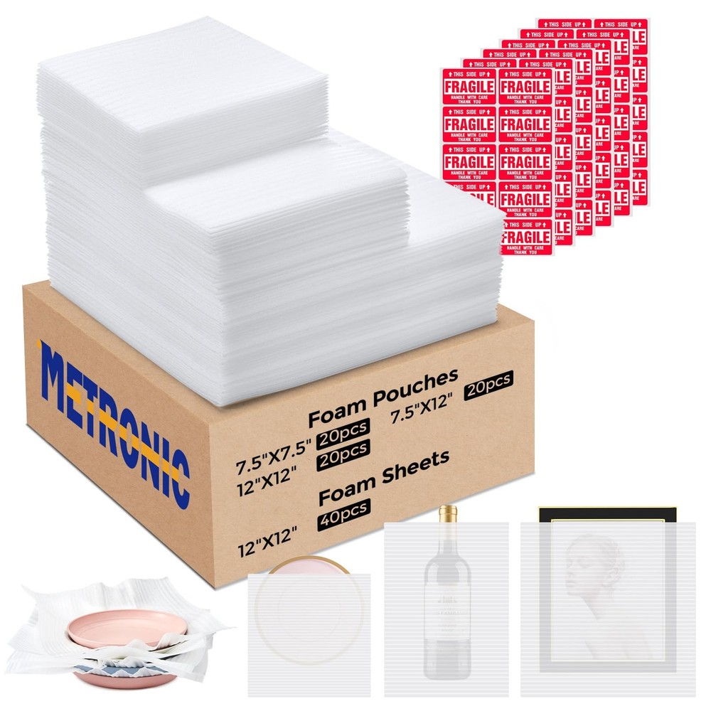 Moving Supplies 100 PCS Foam Pouches Sheets for Packing Storage Ship