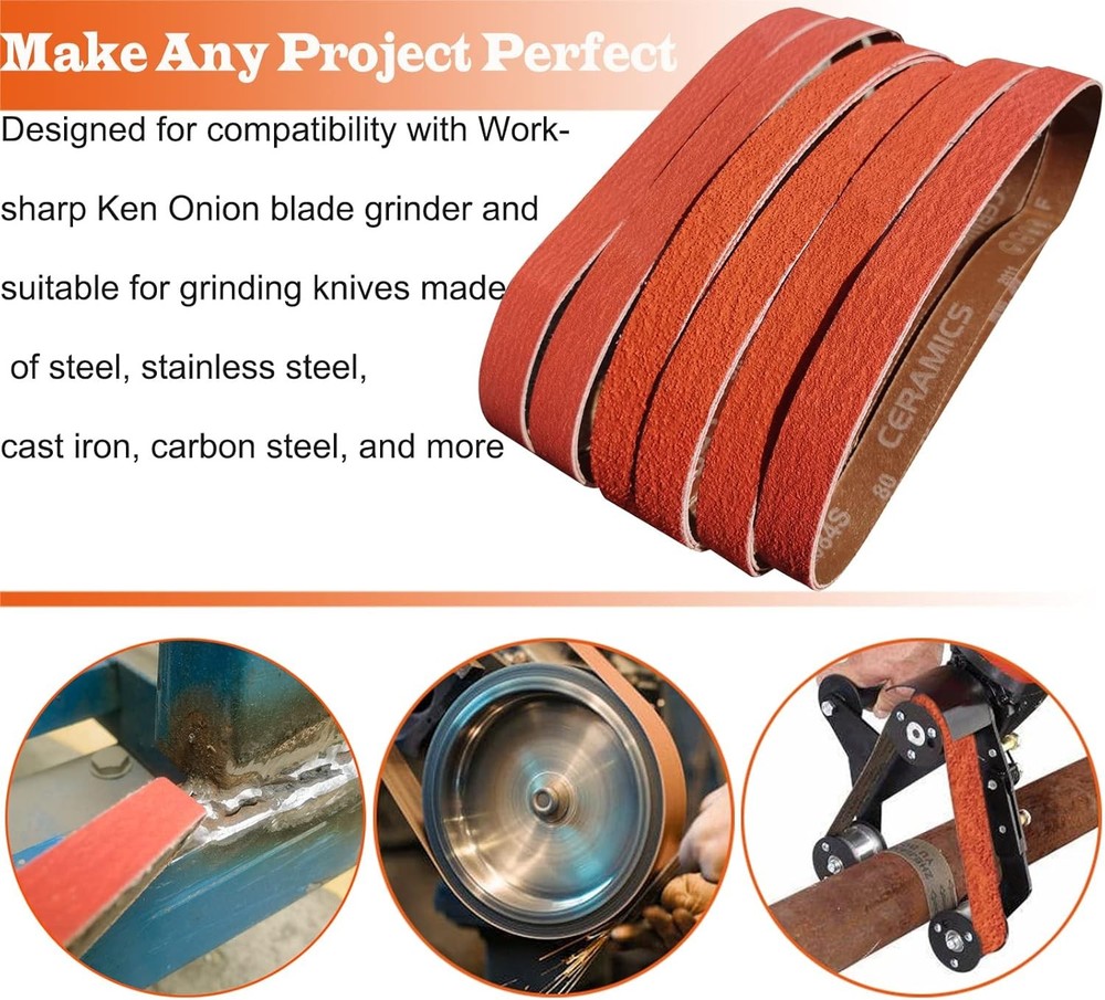 Ceramic sanding belts sharpening grinding sander kit