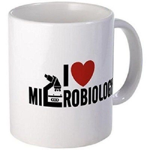 11oz mug I Love Microbiology - Printed Ceramic Coffee Tea Cup Gift
