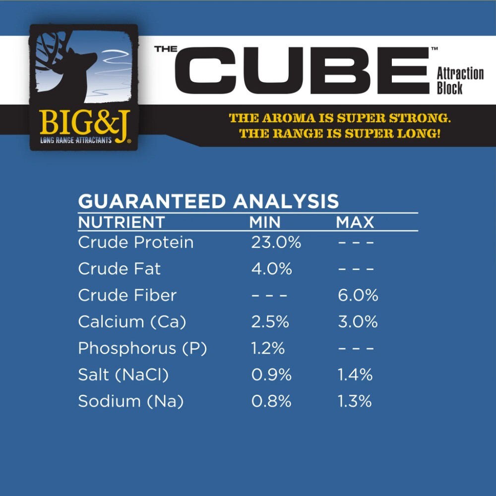 Big & J Long The Cube Range Deer Attractant Block, 25lbs