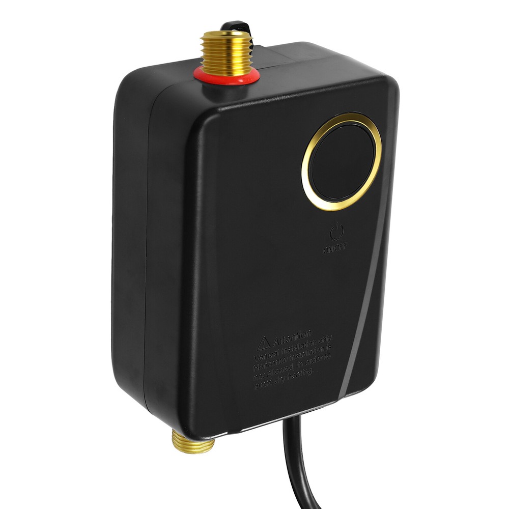 110V 3000W Black Instant Electric Hot Water Heater Wall Mounted 4.57*2.76*7.68in