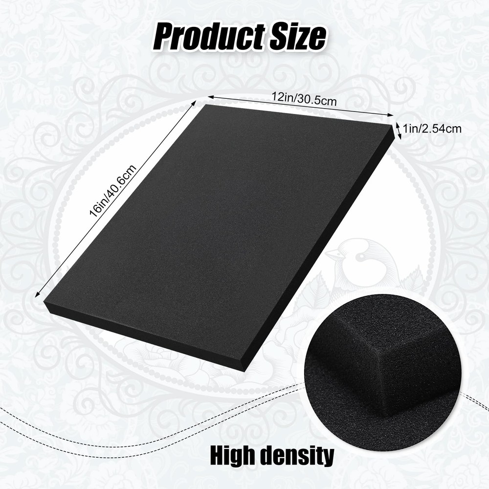 12 Pcs Polyurethane Foam Sheets Tool Box Polyurethane Pads Cuttable Foam Inse...
