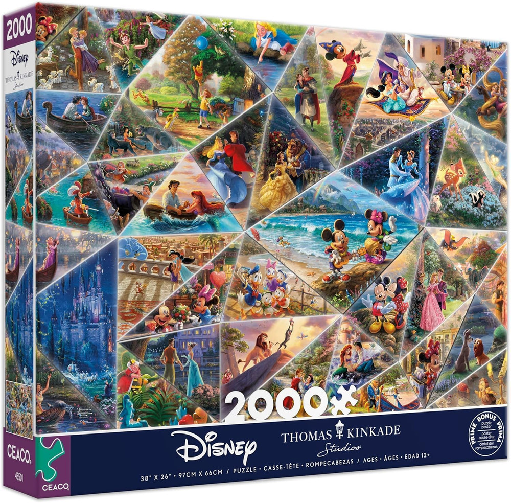 - Thomas Kinkade - Disney Collage - 2000 Piece Jigsaw Puzzle