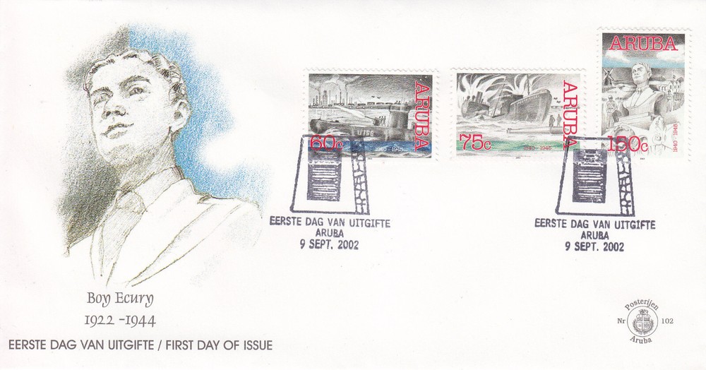 Arubu Issue FDC 2002 (102) German Attack
