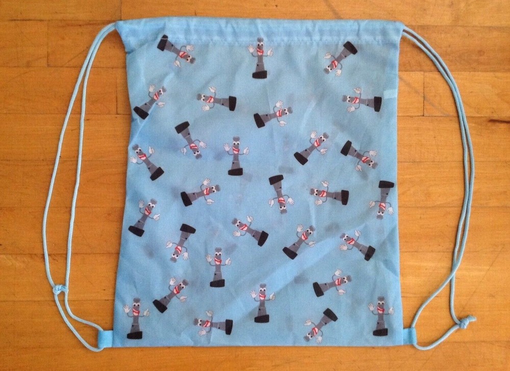 Blue Lighthouse Drawstring Sling Backpack Bag Reusable