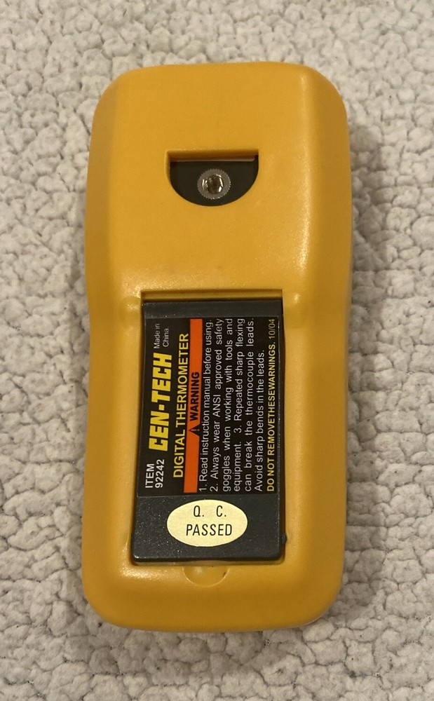 NIB Cen-Tech 92242 Single Input Thermocouple Thermometer w Case, Tools, Manual