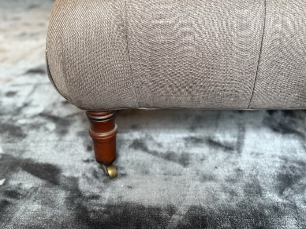 Modern Classic Fabric Upholstered Tufted Ottoman Bench Light Grey