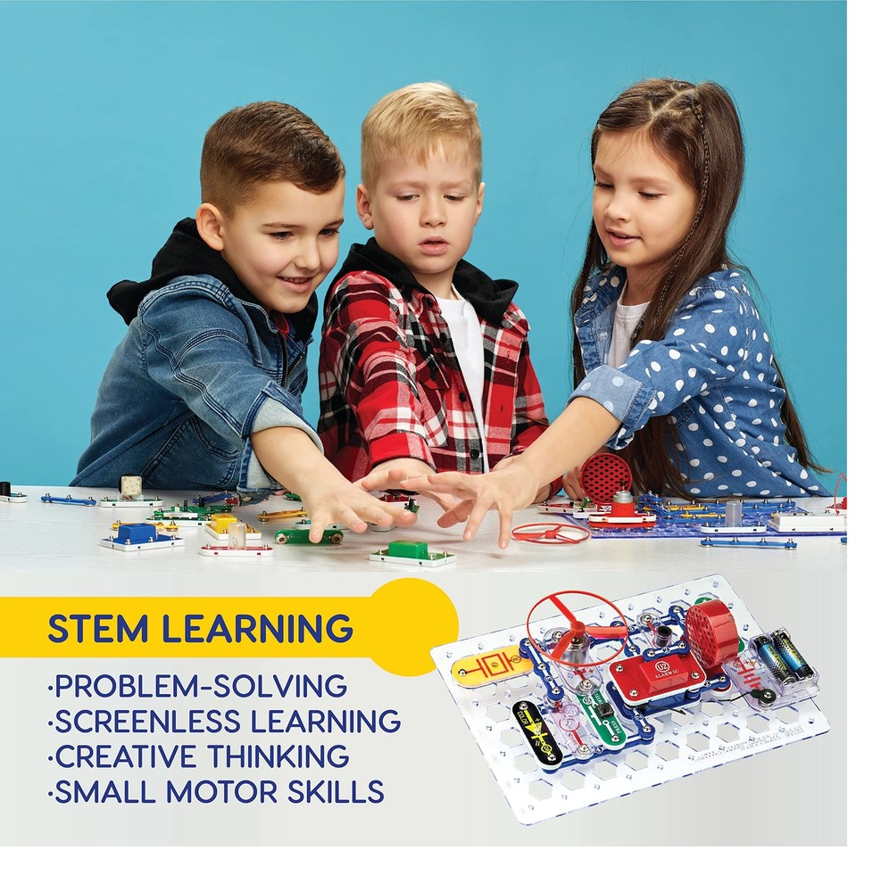 Snap Circuits Jr. SC-100 Electronics Exploration Kit, Over 100 Projects, Full...