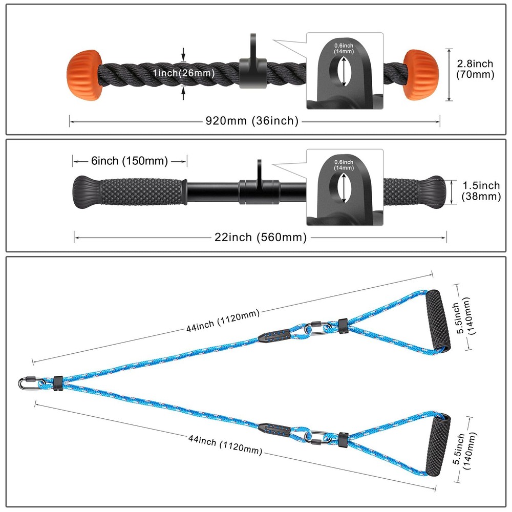 SELEWARE 48 Heavy Duty Pull Up Bar Wall Mount Multi-function Chin up Bar with...