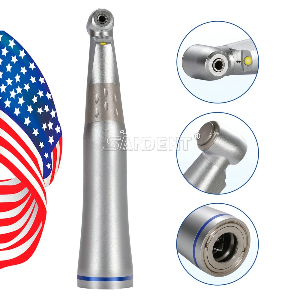 Dental 1:1 Contra Angle E-generator LED Internal Way Low Speed Handpiece E-type