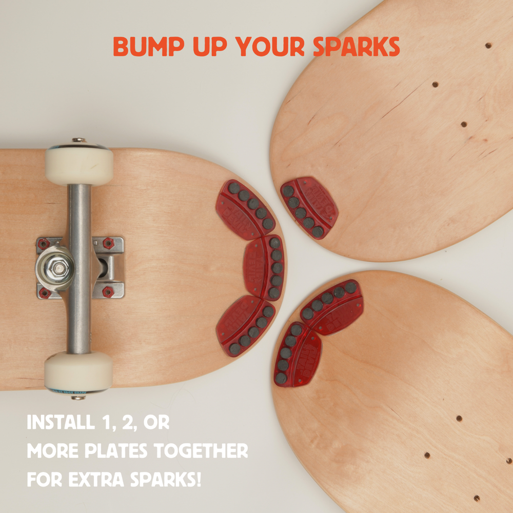 Tail Devil Skateboard Spark Plate | Sparks for your board | Spark it Up! 1 pack