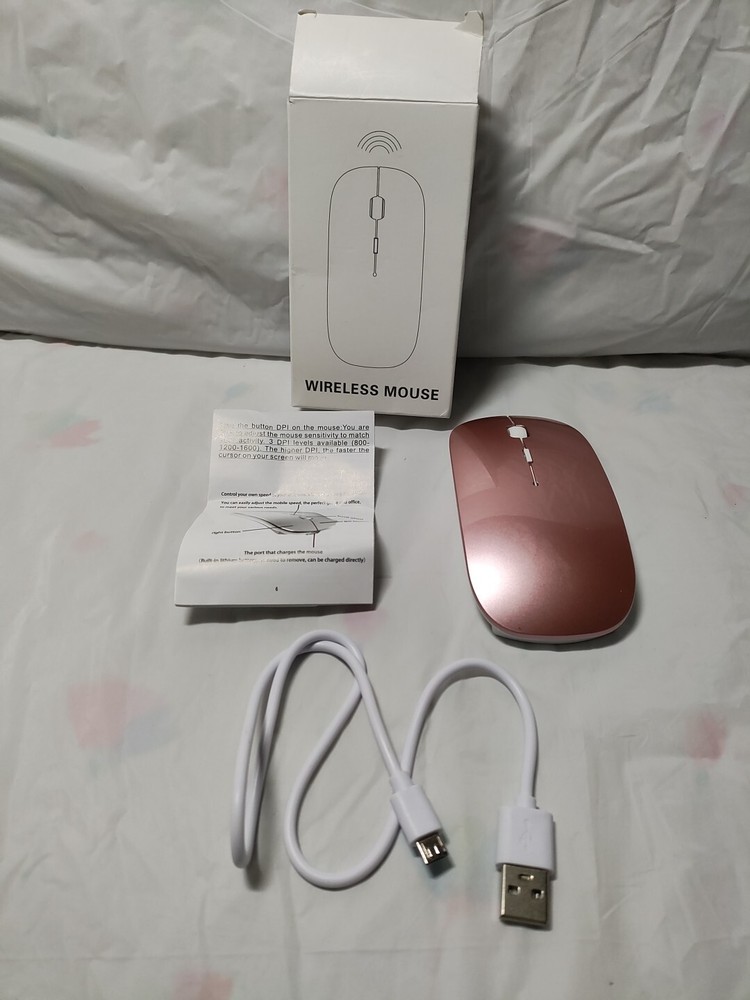 E68 Wireless Mouse Dual Mode USB Bluetooth Rechargeable Slim Optical Mac Windows