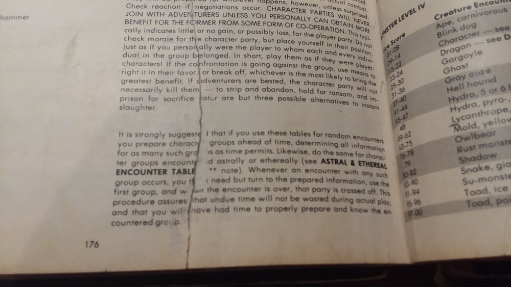 Advanced Dungeons & Dragons Dungeon Masters Guide 6th Alpha AD&D Vintage OOP