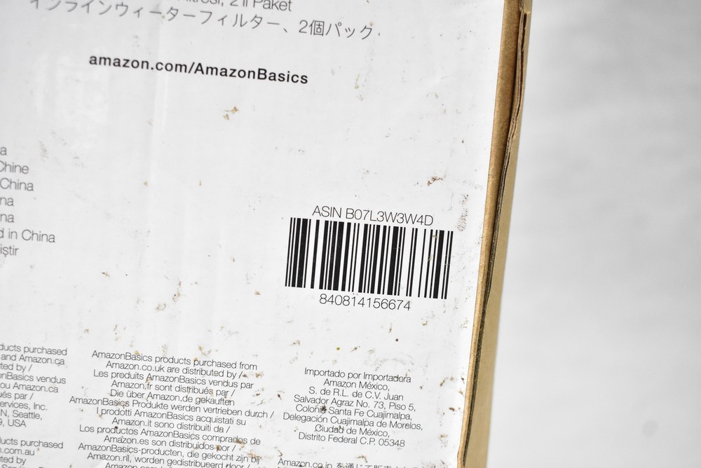 AmazonBasics Inline Water Filter 2-Pack High Flow Replacement Cartridges Set