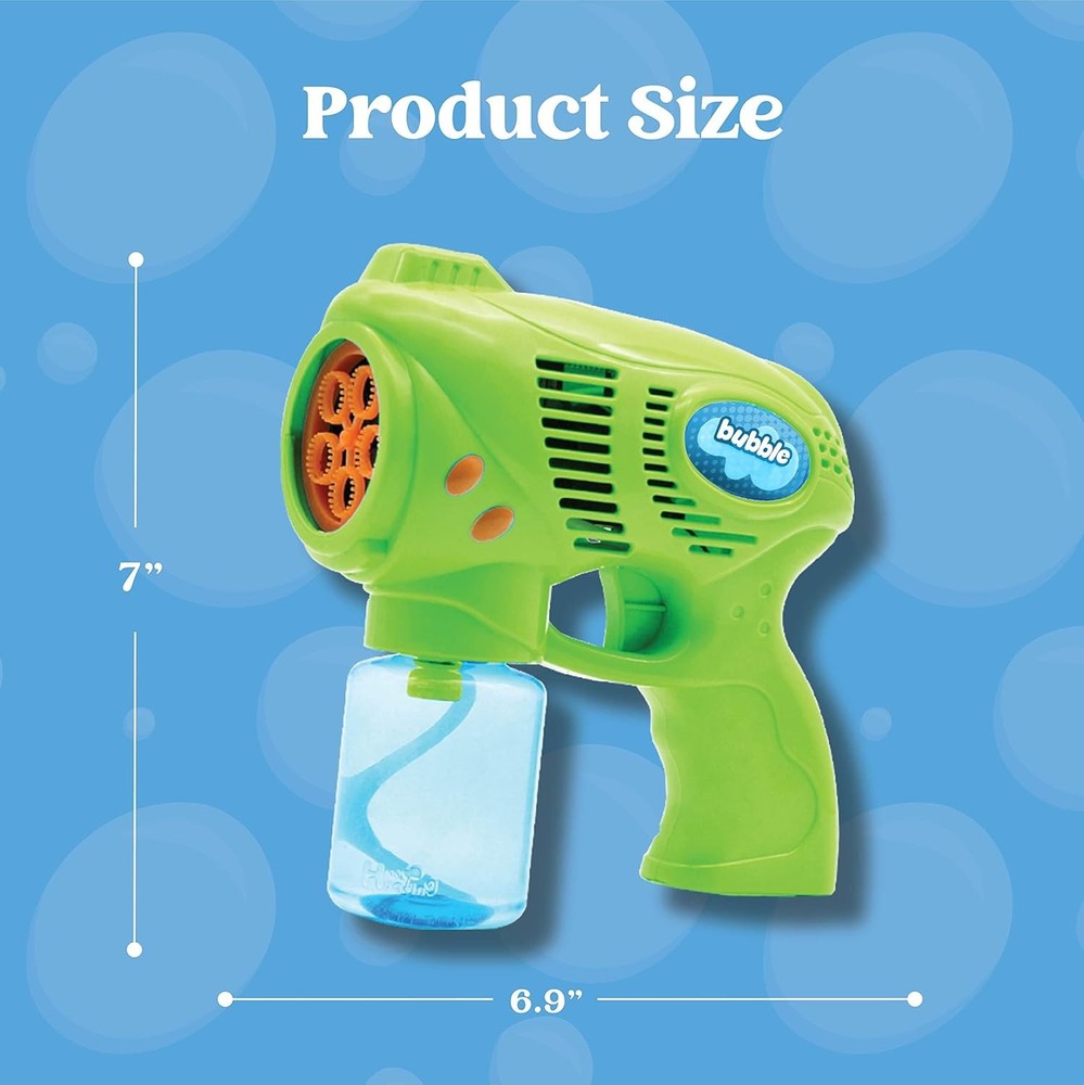 JOYIN 2 Kids Bubble Gun with 2 Bottles Refill Solution, Bubble Machine Gun for T