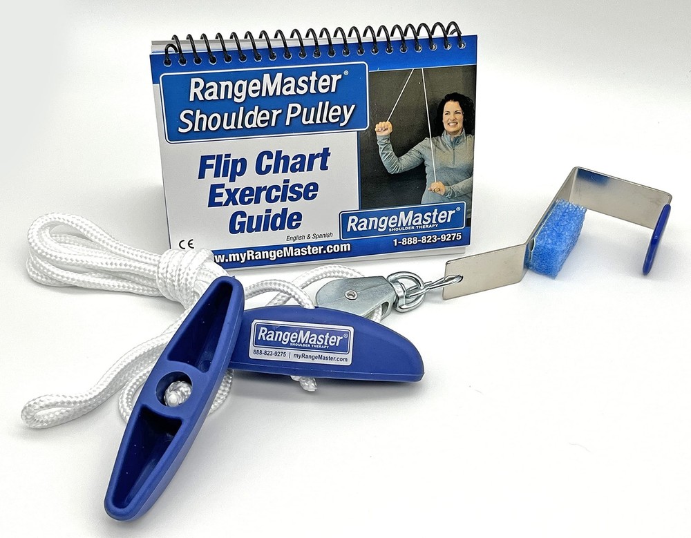 RangeMaster Molded Rubber Handle Shoulder Pulley │ Physical Therapy Tool &