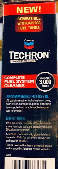 2PACK Chevron Techron CONCENTRATE PLUS complete Fuel System Cleaner 2/ 20 OZ.
