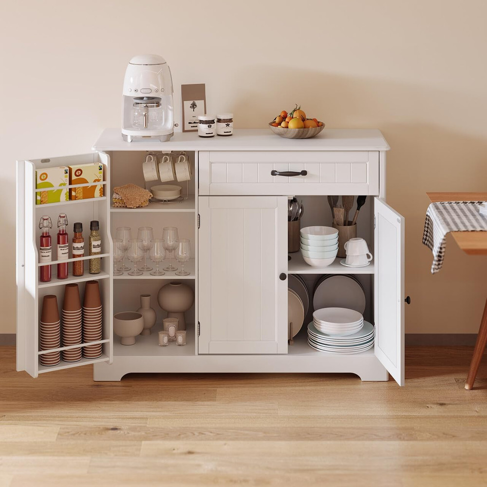 Kitchen Sideboard Buffet Cabinet with Storage Small Coffee Bar Cabinet with Draw