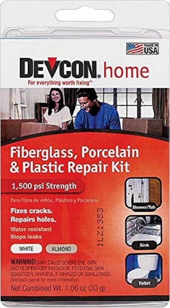 Devcon Epoxy Bathtub Repair Kit almond  White