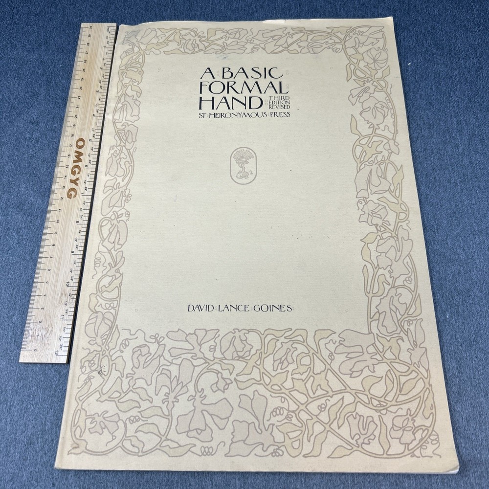 VTG A Basic Formal Hand Third Edition Revised By David Lance Goines 1976