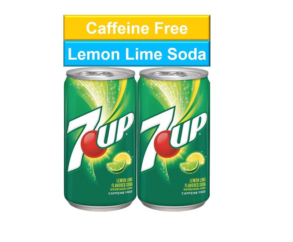 7Up Lemon Lime Mini Soda Cans, 7.5 oz Soft Drinks Bulk Snacks Pack, Small