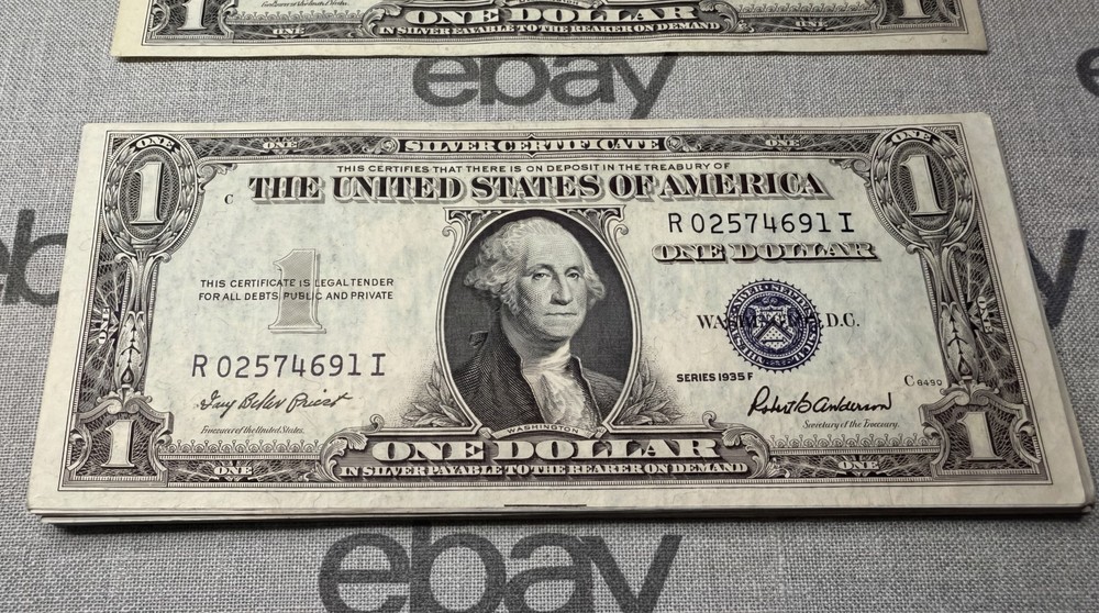💵 $1 Silver Certificate – Uncirculated Blue Seal – 1935 Note Perfect Notes 💙