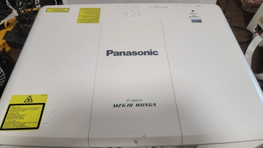 Panasonic PT-MZ670 LCD Projector 5,408 Hours