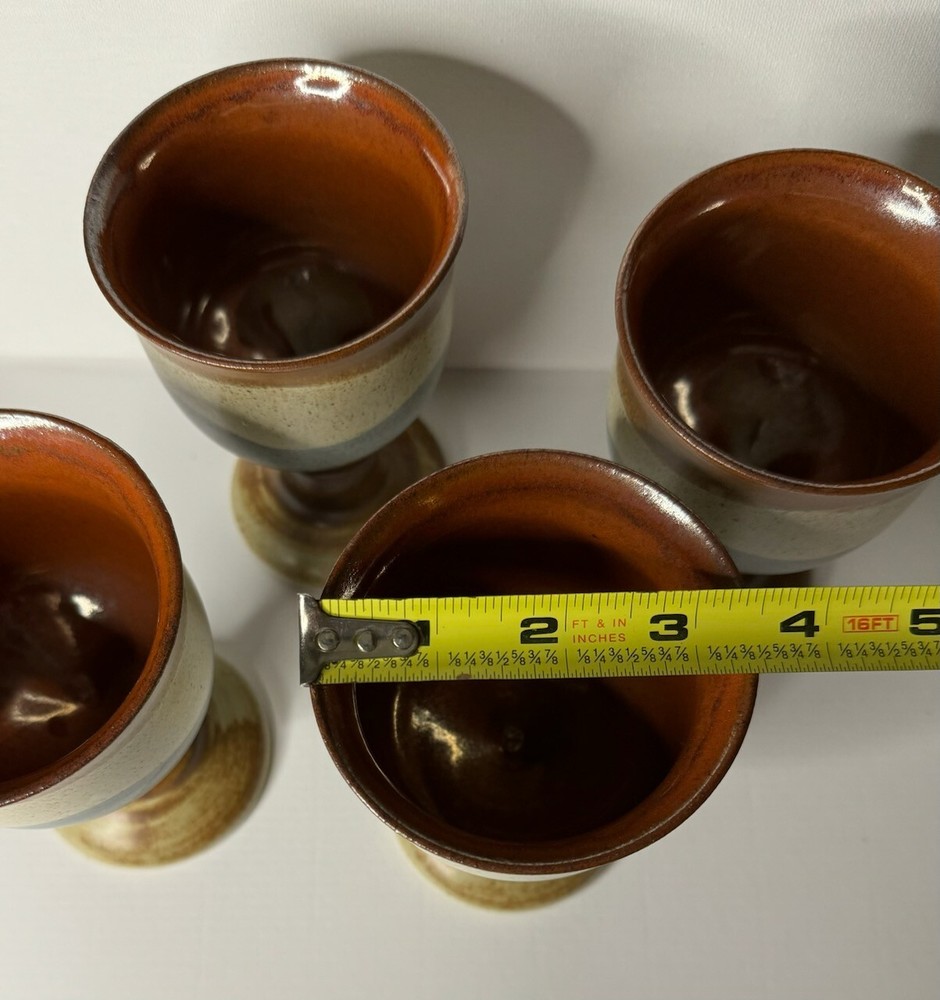 Ceramic Pottery Wine Goblets
