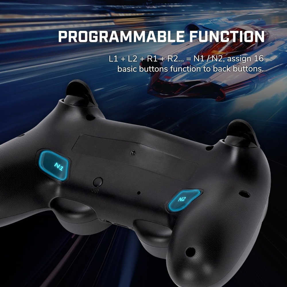 2 Pack Wireless PS-4 Controller, Game Remote Controller with PS-4/Slim//PC, R...