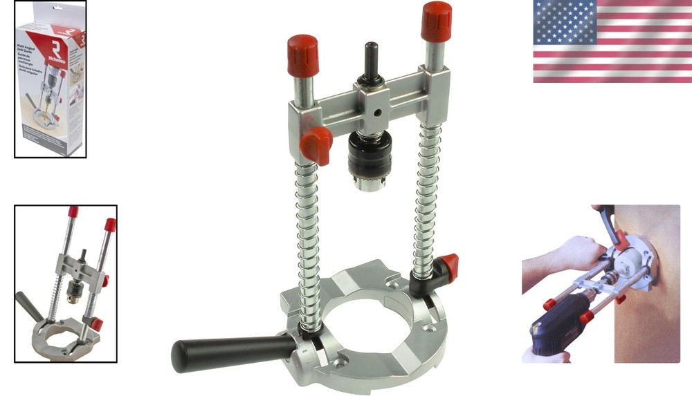 Adjustable Portable Drill Guide for On-Site Precision – Fits 1/4 & 3/8 Drills