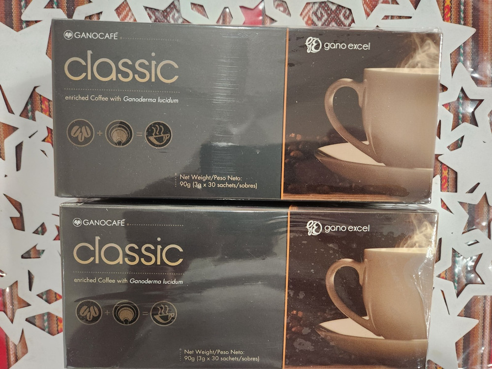 2 PACK GANOCAFE CLASSIC GANODERMA 30 SACHETS EACH EXP. DATE 08/2027 GANO EXCEL