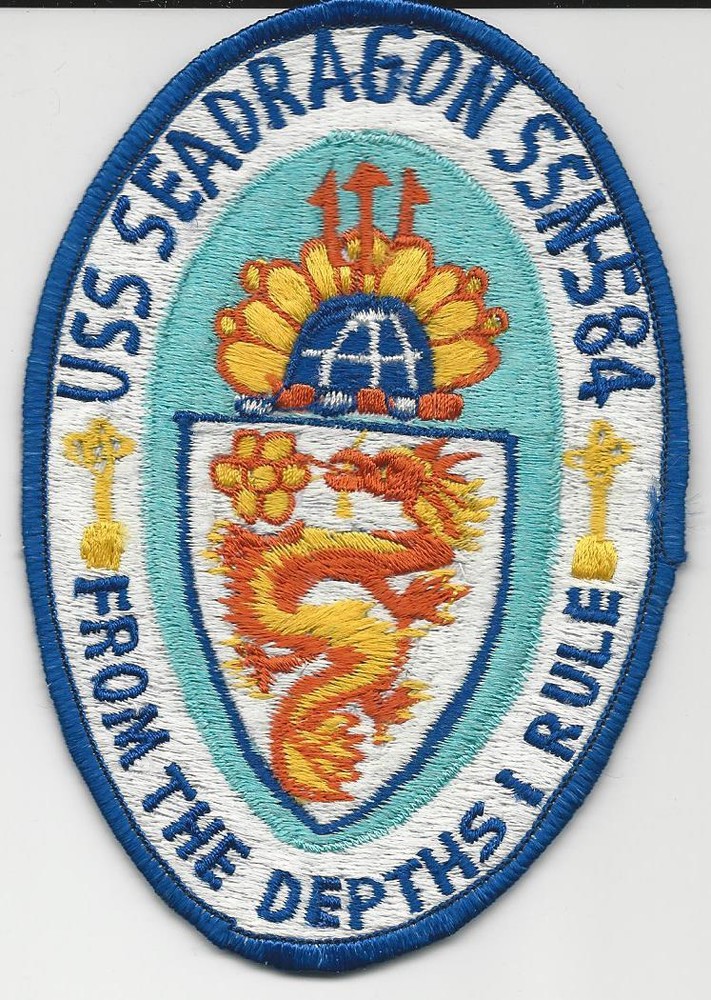 USS Seadragon SSN-584  (US Navy Ship Patch)(from ship, 1970's)
