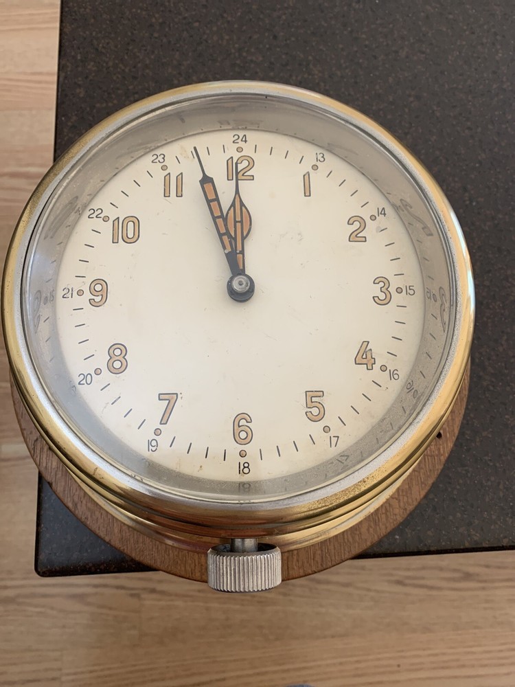 Japanese Ship Eight Day Clock Antique