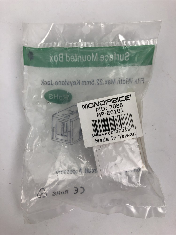 Monoprice PID : 7088 MB-B0101 Surface Mount Box Single / 1 Port Max width 22.5m