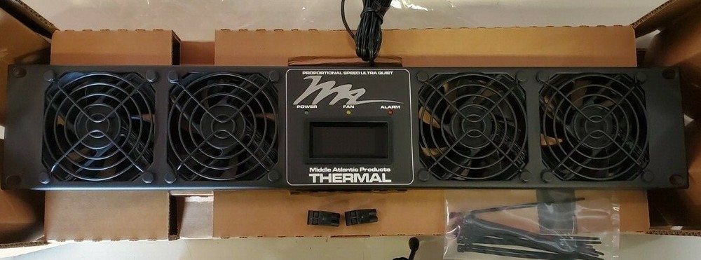 Middle Atlantic UQFP-4D, Ultra Quiet Four-Fan Panel with Display