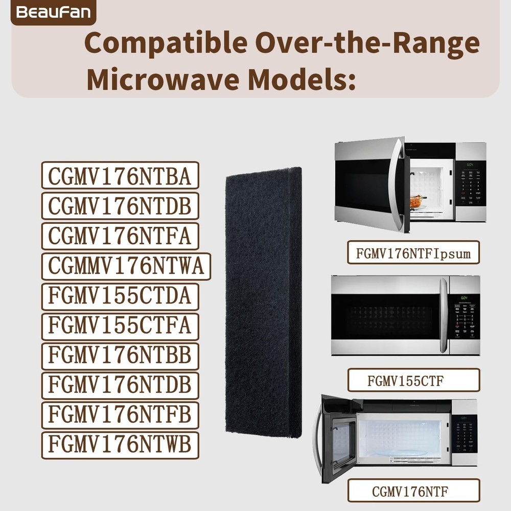 6 Pack OTRFILTER OTRFILTER PureAir Carbon Microwave Filter Replacement for Fr...