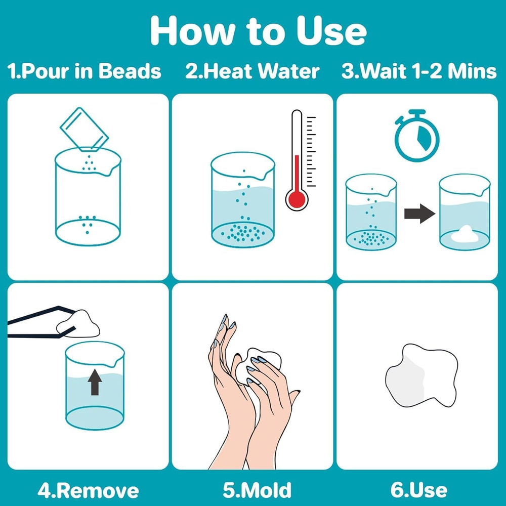 Moldable False Teeth Beads - 10.9Oz Tooth Repair Thermoplastic Pellets