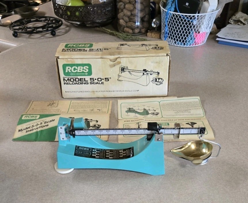 RCBS Model 5-0-5, 5•0•5, 505 Precisioneered Reloading Scale in Box