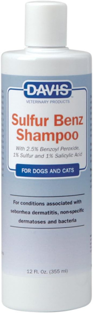 Davis Sulfur Benz Shampoo for Pets, 12 Oz