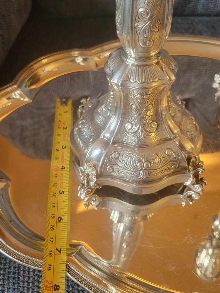 Matched Pair of Hazorfim Sterling Silver Candlesticks