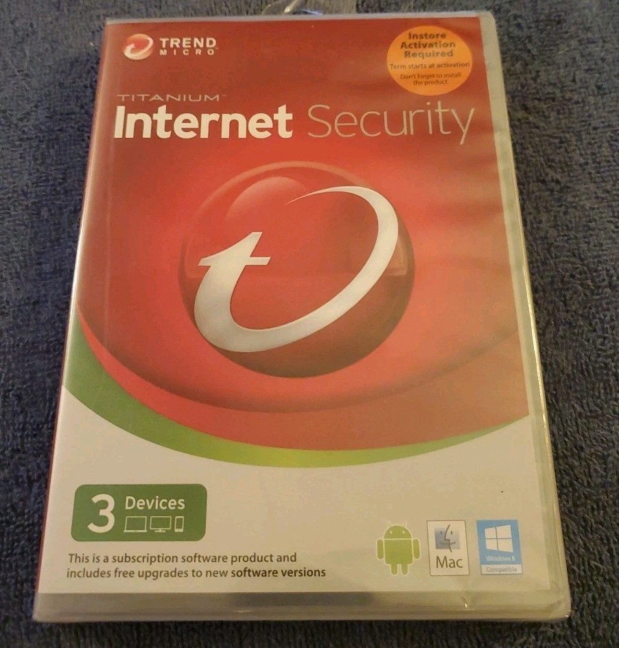 Trend Micro Titanium Internet Security 3 Devices Apple Windows Android 2013-NEW
