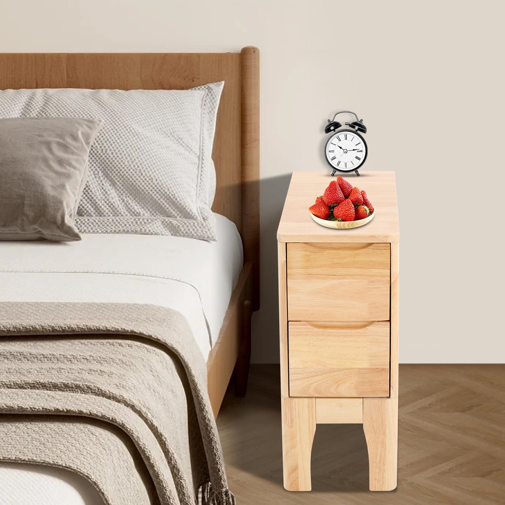 Wood Bedside Table, Sofa Side Table, Bedside Table with Drawers Bedside Table