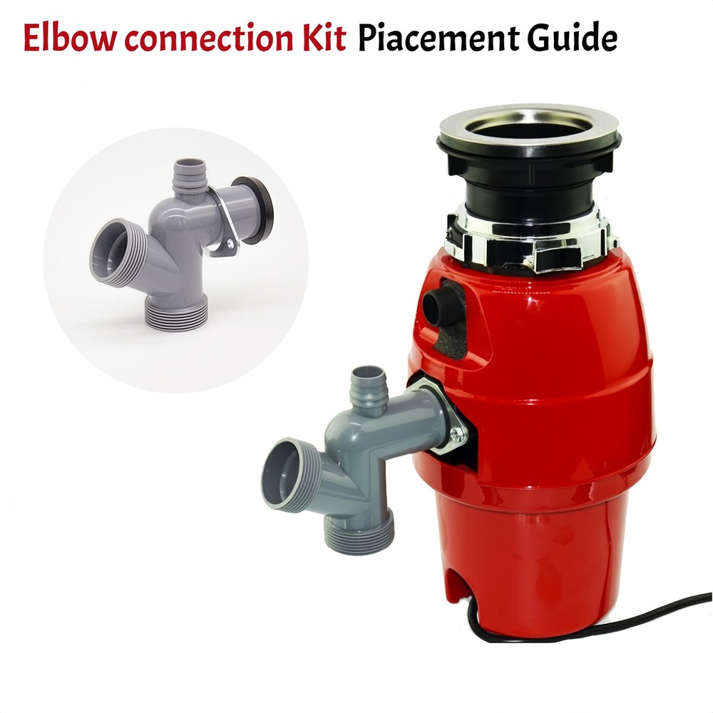 COLDDD Garbage Disposal Drain Kit, Elbow Replacement, 1-1/2" Pipe Gray