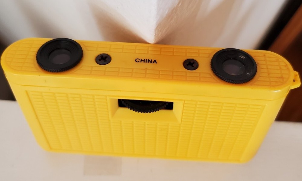 Binoculars By Le World 3x25mm Plastic Folding Compact Yellow