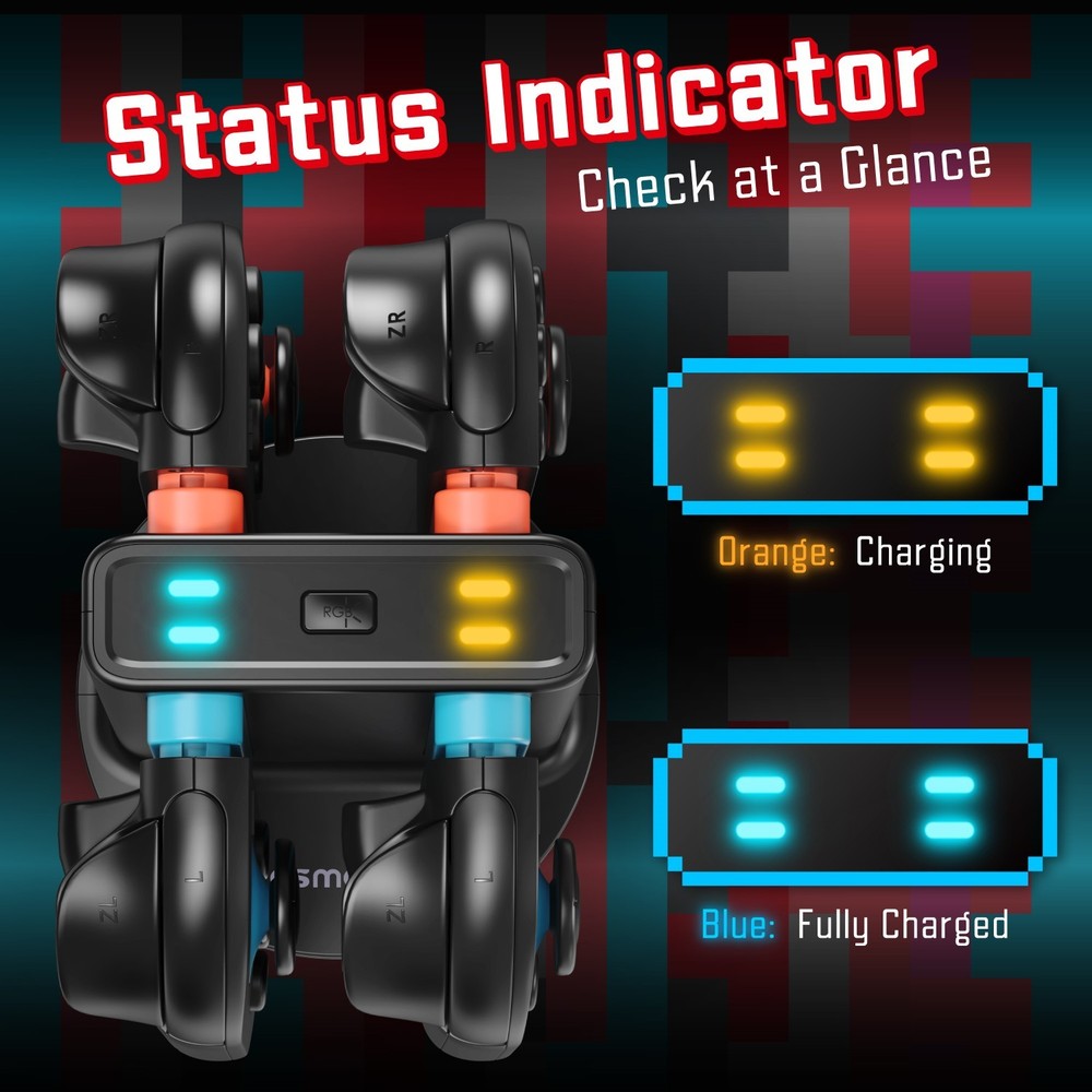 Fosmon Charging Station for Nintendo Switch 2 Controller Joy Con Charger