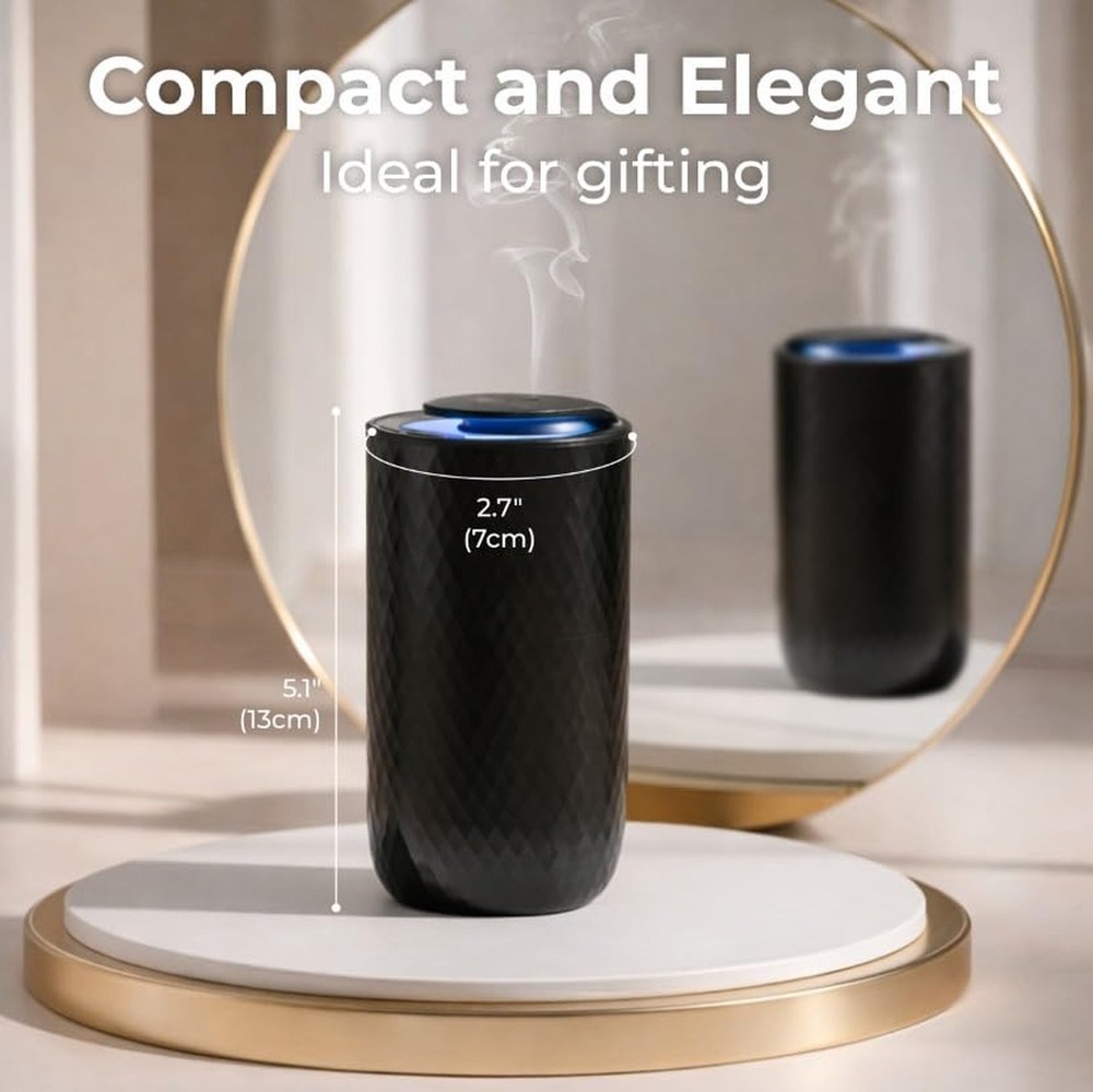 Waterless Essential Oil Diffuser – Portable Cordless Aromatherapy Diffuser