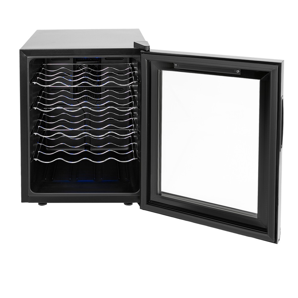 20 Bottle Wine Fridge Beverage Wine Chiller Wine Cooler Freestanding Rectangular