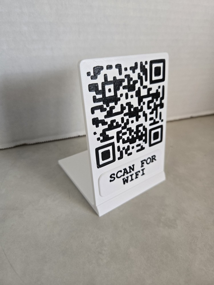 Prank Wifi Qr Code Stand, Middle Finger Monkey